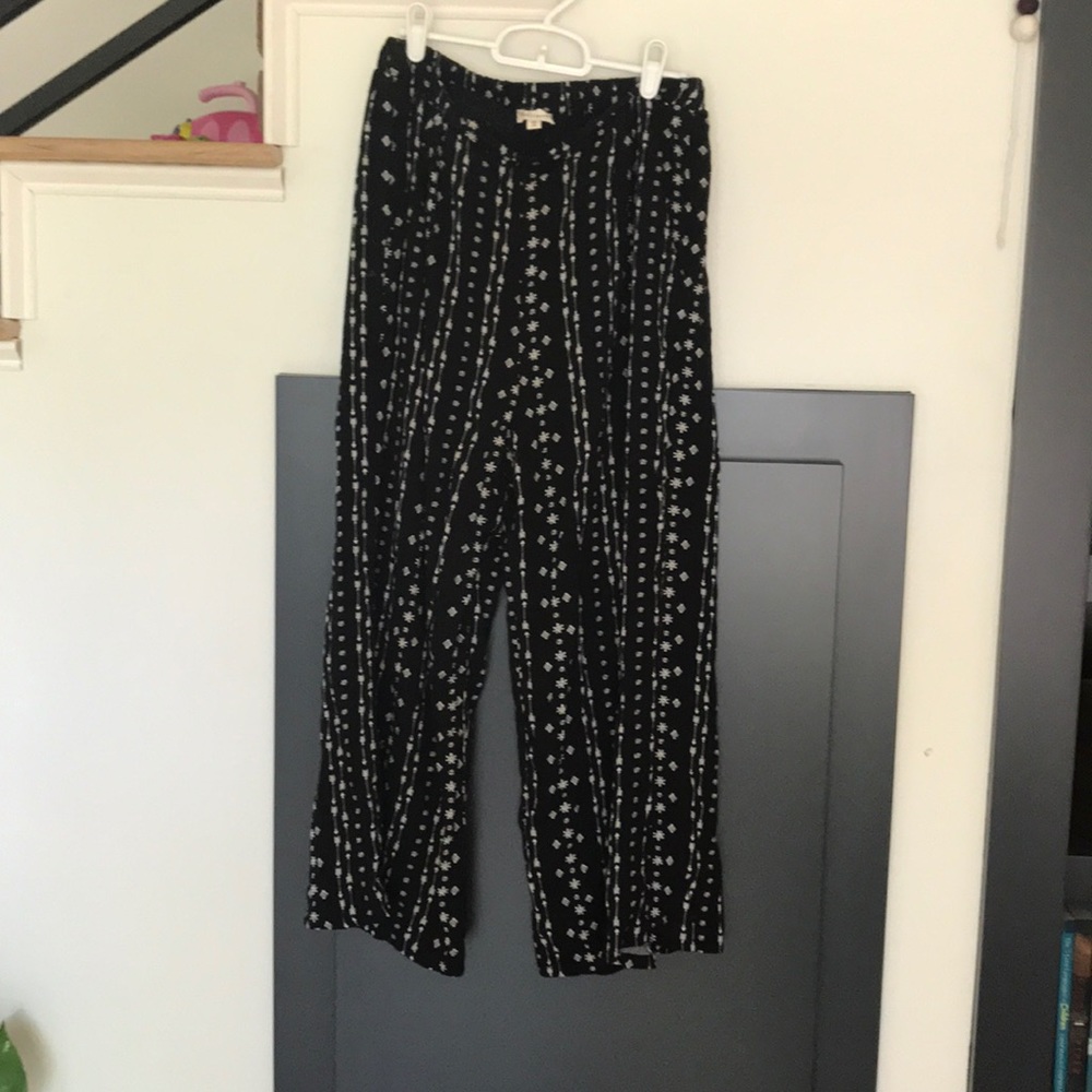 Black gaucho style pants